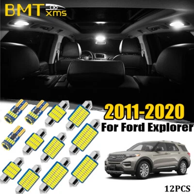 White Interior LED Lights Package Kit for 2011 - 2018 2019 2020 Ford Explorer - Image 1 of 4