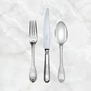 Christofle Royal Cisele 3 Piece Silverplated Flatware Set P5817 - Picture 1 of 1