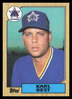 1987 Topps #439 Karl Best Seattle Mariners Baseball Card