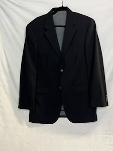 Oscar De La Renta Blazer Mens 39 R Black wool Jacket Sport Coat