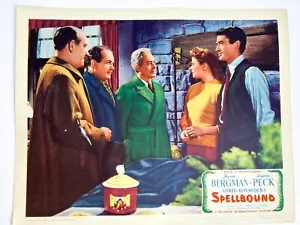 1945 Original Lobby Card Alfred Hitchcock "SPELLBOUND” WWII Era Theater Poster - Picture 1 of 3