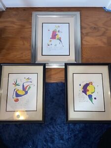 Three Brian Andreas Story People 1993, 1994 Print & Signed Nursery Art - Framed.