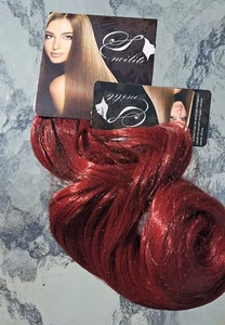 Red 1 Piece 5 Clips Clip-in Hair Extensions Long Straight Halloween - Picture 1 of 1