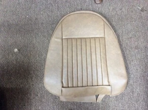 NEW TRIUMPH SPITFIRE 1500 SEAT SQUAB L/H VINYL CLOTH BEIGE WITH HEADREST RING - Picture 1 of 4