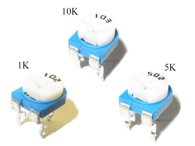 2x Potentiometer 1K 5K 10K 50K 200K 500K Drehwiderstand Trimmer Poti - Bild 1 von 1