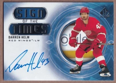 2020-21 SP Authentic Sign of the Times #HE Darren Helm AUTO - Detroit Red Wings - Image 1 of 2