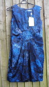 ALMOST FAMOUS London Stitch Print Silk DRESS UK 8 Pippa Middelton - Picture 1 of 9