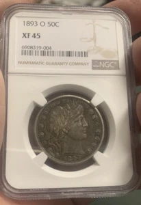 1893-O Barber Half Dollar 50c NGC XF45 - Picture 1 of 6