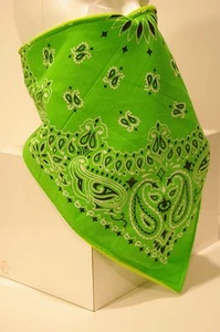 Lightweight backing Lime Green Prospector Recreational Bandana face mask - Picture 1 of 1