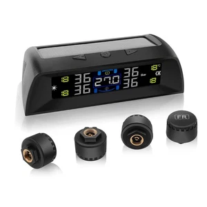 Sistema de Monitoreo de Presión de Neumáticos USB/Solar TPMS Alarma Automática + 4 Sensores Externos - Imagen 1 de 14
