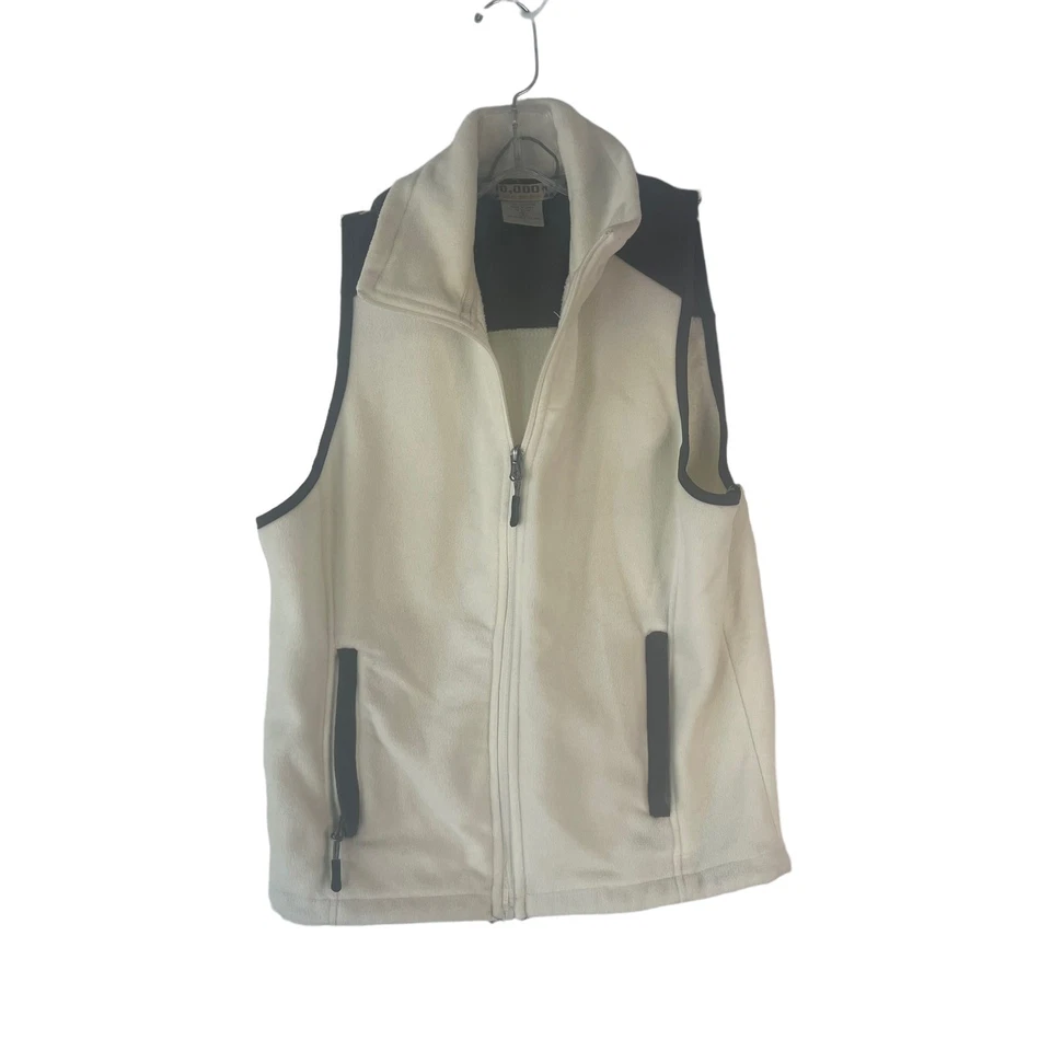 Chaleco polar gris crema talla pequeña 10.000 Above Sea Level para mujer  Foto 1 de 4