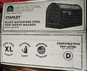 JUMBO POST MOUNT MAILBOX Galvanized Steel Extra Large Mail Box - Picture 1 of 4