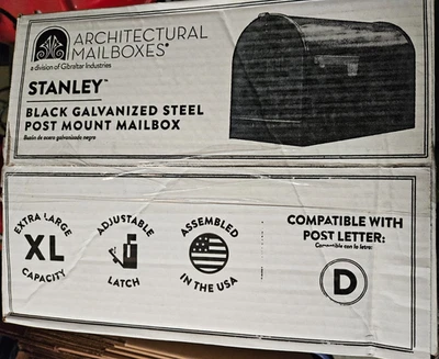 JUMBO POST MOUNT MAILBOX Galvanized Steel Extra Large Mail Box - Image 1 of 4