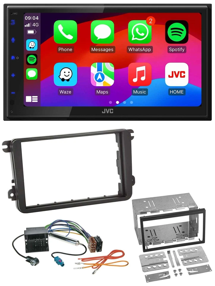 JVC Bluetooth 2DIN MP3 DAB USB Autoradio für VW Passat 05-14 Polo 09-14 Scirocco - Bild 1 von 4