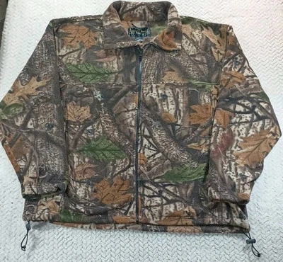 Lodge Outfitters Fleece Realtree Camo Full Zip Up Men’s XXL Hunting Fishing - Image 1 of 4