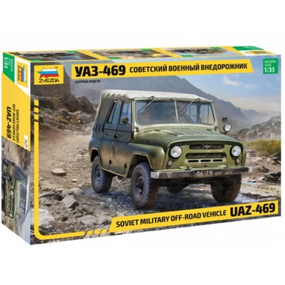 Modellino Macchina Uaz-469 Soviet Military Off-Road Vehicle ZVEZDA 3629 1:3 5 - Immagine 1 di 4
