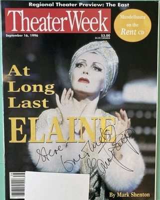 Revista firmada por Elaine Paige Sunset Boulevard Theater Week 16 de septiembre de 1996 Foto 1 de 3