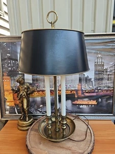 VTG Stiffel French Bouillotte Tri-Candlestick Adjustable Table 3 Way Lamp 29"TAL - Picture 1 of 23