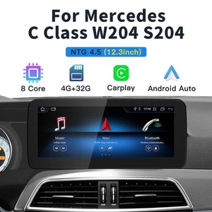 12.3" CarPlay Android Auto GPS Navegación Estéreo para Mercedes W204 NTG 4.5 2011-2014 - Imagen 1 de 13