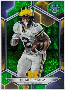 Blake Corum 2023 Bowman Best U Green Mini-Diamond 67/99 #28 Michigan - LA Rams - Picture 1 of 2