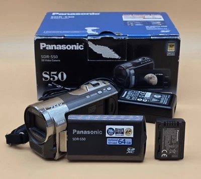 Panasonic SDR-S50 Digital Camcorder With Charger. Black - Image 1 of 4