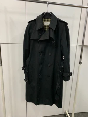 Saint Laurent black trench coat, long length, Hedi Slimane, size 38 - Image 1 of 4