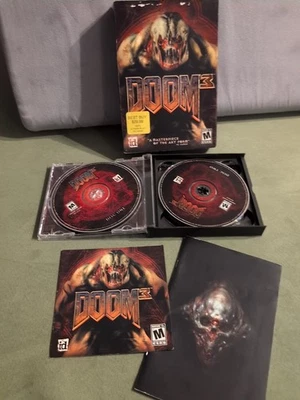 Doom 3 PC Horror Video Game 3 CD Set in Box with Manual - Preowned - Image 1 of 4