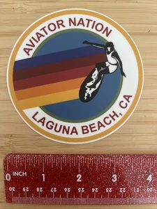 AVIATOR NATION LAGUNA BEACH, CA Vintage Surfing STICKER - Picture 1 of 4