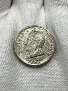 1953 El Salvador Silver 50 Centavos BU Toned L154 - Picture 1 of 6