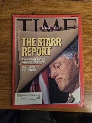 1998 SEPTEMBER 21 TIME MAGAZINE - THE STAR REPORT - SPECIAL ISSUE - Image 1 of 2