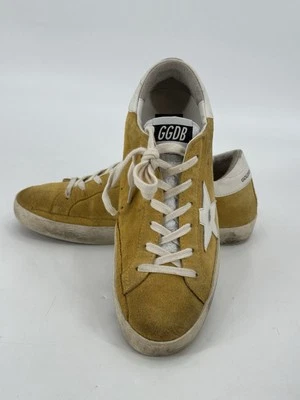 GOLDEN GOOSE Superstar Trainers Yellow Orange Suede Sneakers Chic Casual Sz 39 - Image 1 of 4