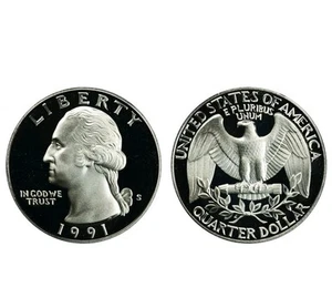 1991 S Washington Quarter Proof (FREE SHIPPING) ๐บ๐ธ - Picture 1 of 1