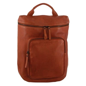 Pierre Cardin Leather Women's Backpack Unisex Backpack 30x15x36cm - Cognac - Picture 1 of 4