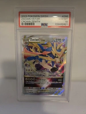 Psa 10 Zacian Vstar 096/159 Crown Zenith Pokemon Card  - Image 1 of 2