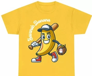 SavannahBananas baseball T-shirt yellow unisex Good new new - Picture 1 of 5