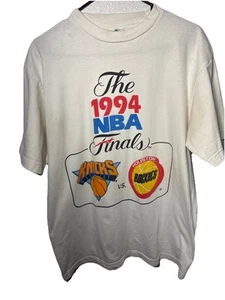 Vintage 1994 Rockets Vs Knicks NBA Finals Champions Men X-Large Tour Champ Shirt - Picture 1 of 14
