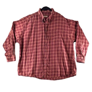 Burberry London Flanellhemd Herren Größe 3X Rost Kariert Button Down 100% Baumwolle - Bild 1 von 7
