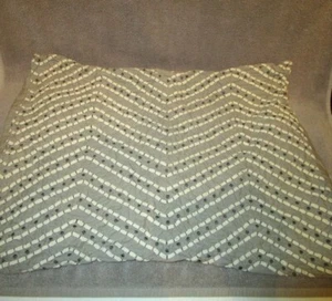 Set 2 West Elm Textured Chevron Pillow Shams Cotton Embroidered Quilted Standard - Picture 1 of 7