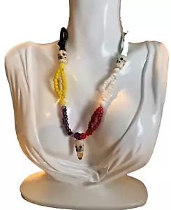 7 African Power w/ Skulls Necklace 7 Potencias Africanas Collar 24" (111404) - Picture 1 of 3