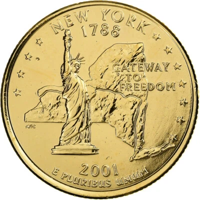 [#1500939] United States, Quarter, Quarter Dollar, 2001, U.S. Mint, New York 178 - Image 1 of 2