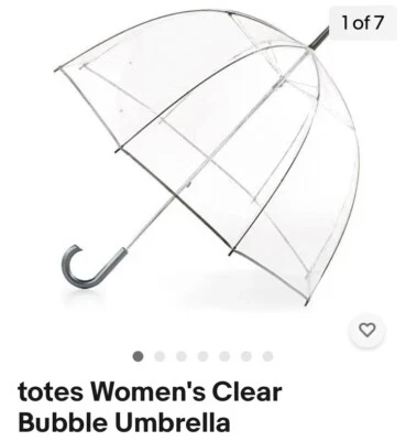 Paraguas Totes Signature Ultra Clear Bubble Dome ¡NUEVO CON ETIQUETAS! Foto 1 de 4