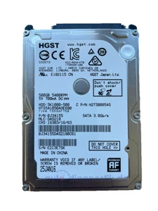 HGST 500GB 3Gb/s 2.5" 5400rpm SATA HDD Intern Festplatte PS4 - Bild 1 von 1