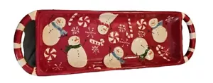 St. Nicholas Peppermint Lane Sonoma Rectangle Serving Tray - Picture 1 of 3