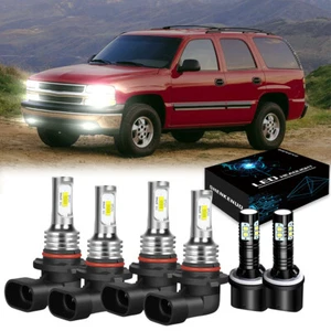 For Chevy Tahoe 2001-2006 6X Combo 9005+9006 LED Headlight Hi/Lo & 880 Fog Light - Picture 1 of 12