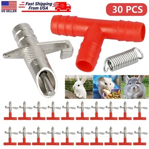 30PCS Pet Drinker Rabbit Guinea Pig Drinking Fountain Tool Accessories Automatic - Picture 1 of 10