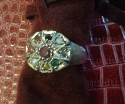 Anello Indiano argento e pietre - Immagine 1 di 4