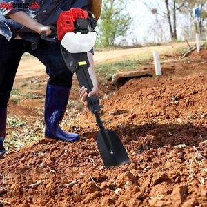 2Takt 52CC Handheld Bagger Garten Plant Schaufel Rock Bohrmaschine Digger Benzin - Bild 1 von 23
