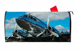 Old Airplane 7 Vinyl Magnetic Mailbox Cover Made in the USA - Picture 1 of 1