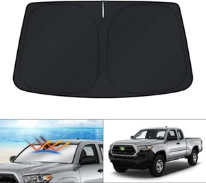 Toyota Tacoma 2016 2024 Custom Fit Windshield Sun Shade Silver Reflective Cover - Picture 1 of 6
