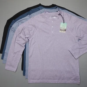Desert Dunes Long Sleeve Henley Shirt Lightweight Breathable Soft Organic Blend - Picture 1 of 38